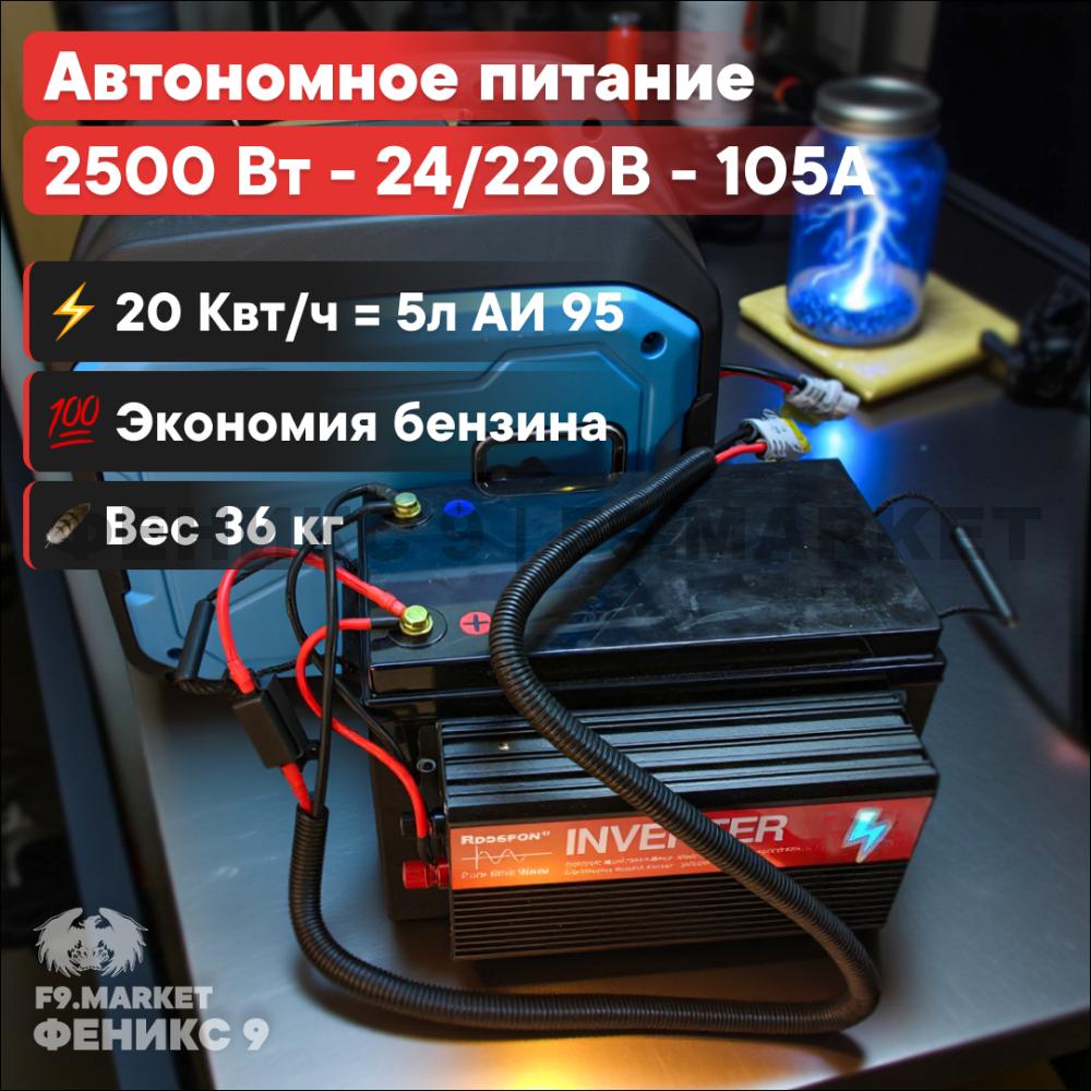 Гибридная станция автономного питания "Ньютон 8S Gibrid" (ИБП) 2500 Вт, 105000 мАч, 24/220 В