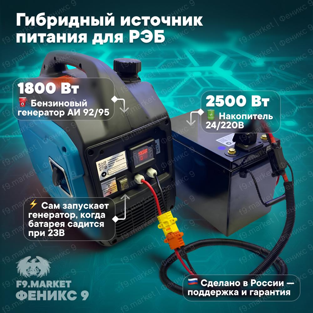 Гибридная станция автономного питания "Ньютон 8S Gibrid" (ИБП) 2500 Вт, 105000 мАч, 24/220 В