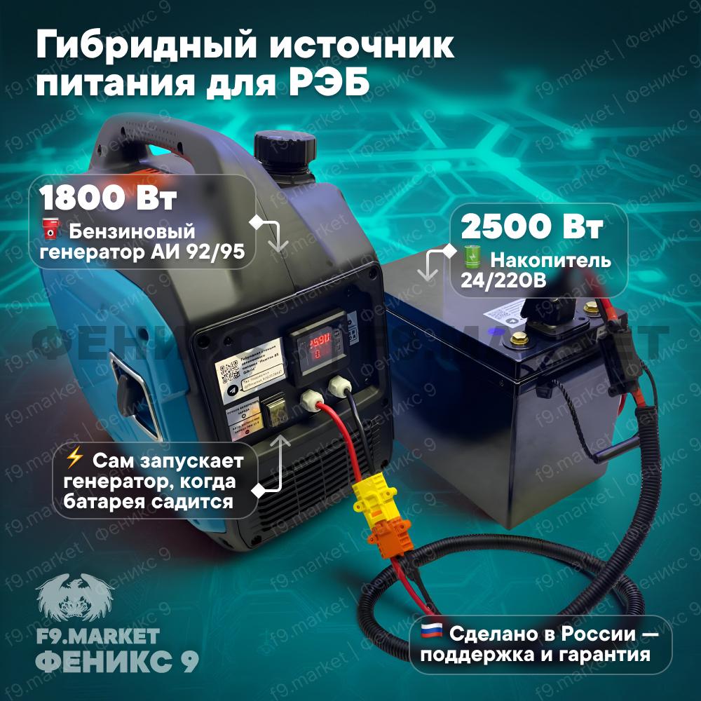 Гибридная станция автономного питания "Ньютон 8S Gibrid" (ИБП) 2500 Вт, 105000 мАч, 24/220 В
