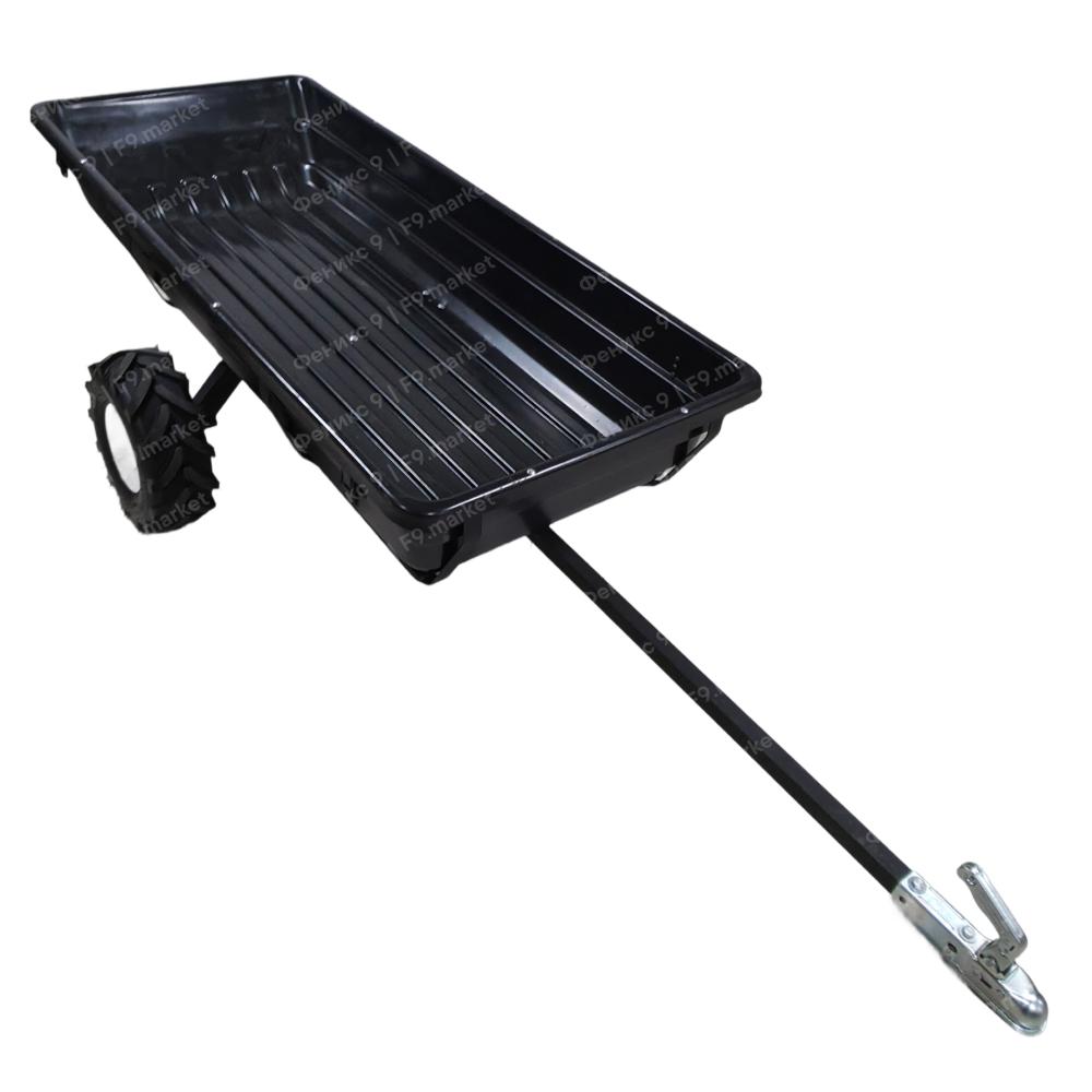 Прицеп для квадроцикла, пластиковый прочный корпус, грузоподъемность до 350 кг