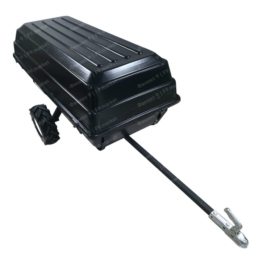 Прицеп для квадроцикла, пластиковый прочный корпус, грузоподъемность до 350 кг