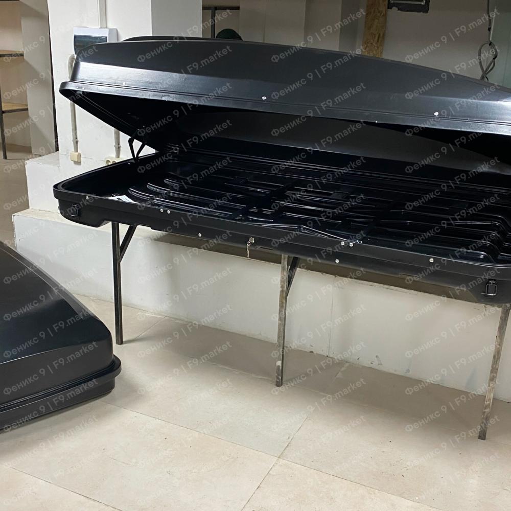 Автобокс UltraBox - 1100 л, ABS-пластик, грузоподъёмность 80 кг, чёрный, универсальное крепление