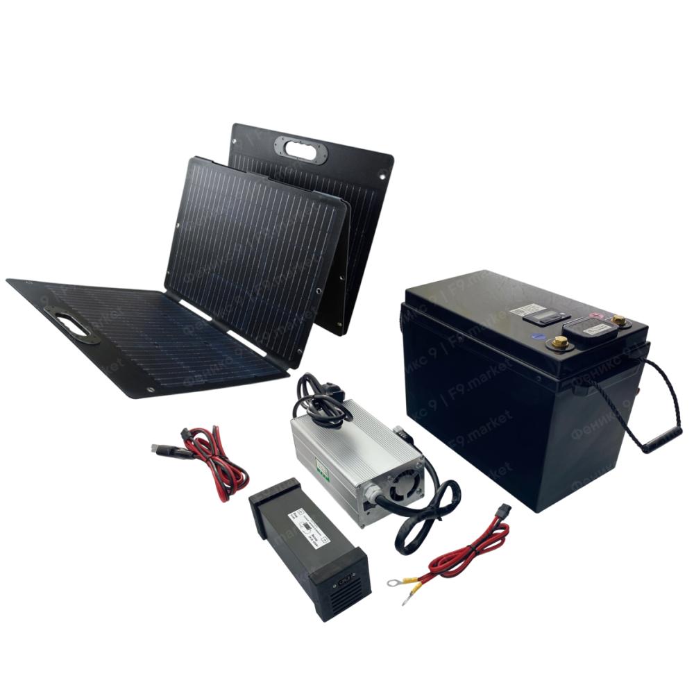 Бесперебойник для РЭБ «Ньютон 8S Hyper Sun» (ИБП) 2,5 кВт, 105 А·ч, 24 В с портами USB + Солнечная панель 200 Вт + Выход 220 В