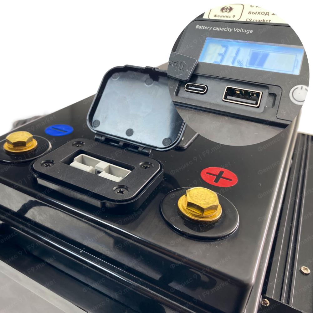 Бесперебойник для РЭБ «Ньютон 8S Hyper Sun» (ИБП) 2,5 кВт, 105 А·ч, 24 В с портами USB + Солнечная панель 200 Вт + Выход 220 В