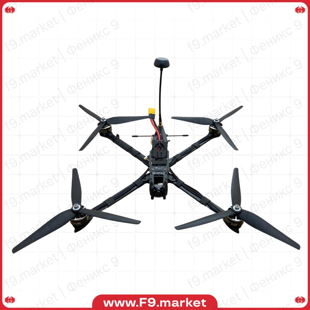 FPV дрон Ф9" - полезная нагрузка 2,5 кг, VTX 3,3 ГГц 3 Вт, ELRS 500 МГц